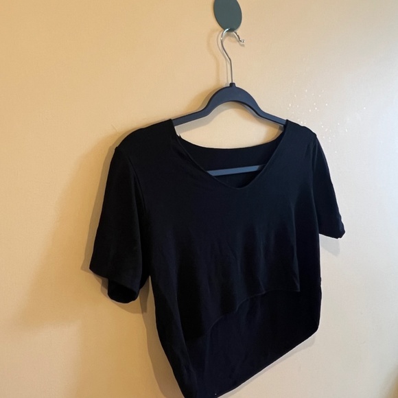 Crop V-Neck Tee - Picture 2 of 3
